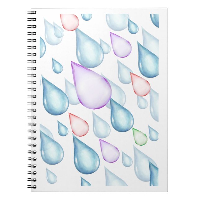 Caderno Espiral Design notebook Raindrops (Frente)