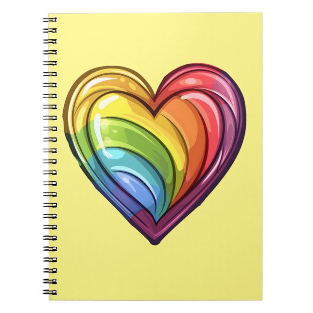 Caderno Espiral design orgulho gay (Frente)