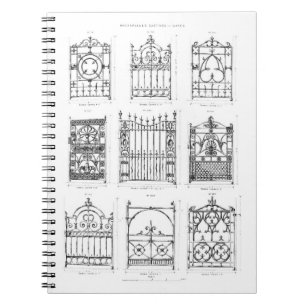 Caderno Espiral Design para portas do ferro fundido, 'do Ca de