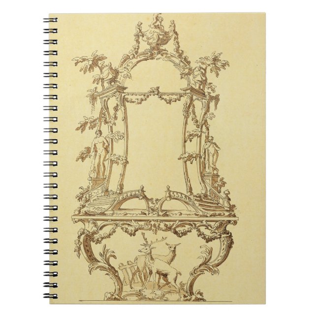 Caderno Espiral Design para uma mesa de console (lavagem da caneta (Frente)