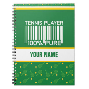 Caderno Espiral Design personalizado para jogadores Tênis, treinad