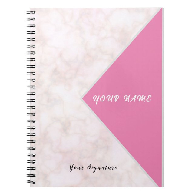 Caderno Espiral Design Popular Mármore Branco (Frente)