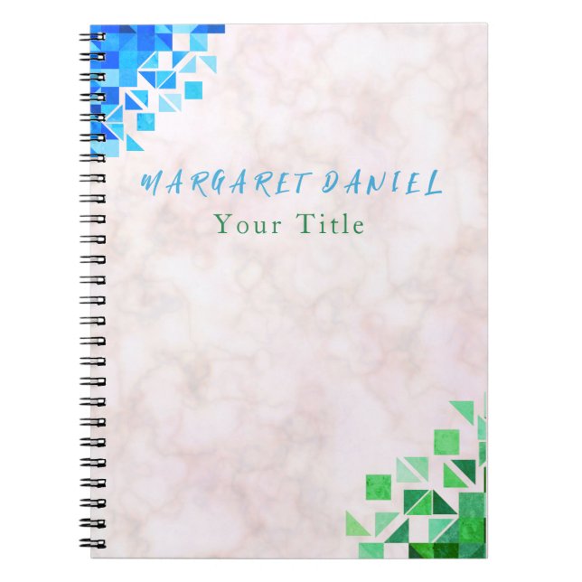 Caderno Espiral Design Popular Mármore Branco (Frente)