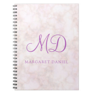 Caderno Espiral Design Popular Mármore Branco