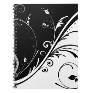 Caderno Espiral design preto e branco