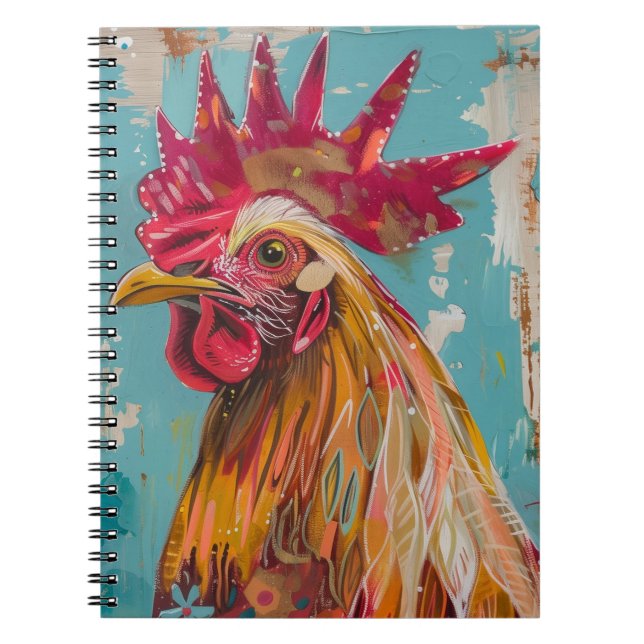 Caderno Espiral DESIGN PS Nature, BoHo Rooster Notebook (Frente)