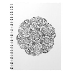 Caderno Espiral Design redondo do Doodle