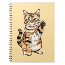 Caderno Espiral Design simples fofo para homens amantes de gatos