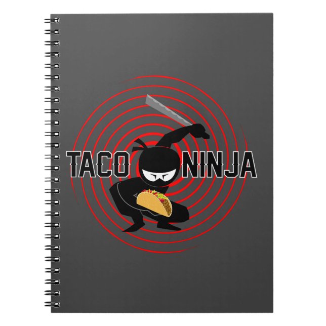 Caderno Espiral Design Taco Ninja - Notebook Fotográfico Espiral (Frente)