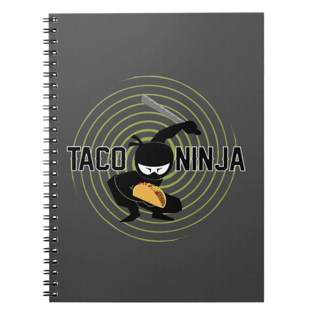 Caderno Espiral Design Taco Ninja - Notebook Fotográfico Espiral (Frente)