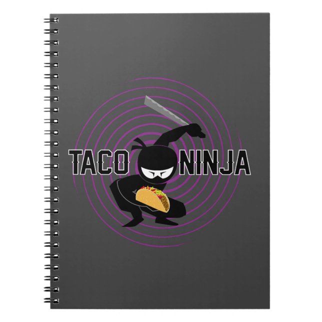 Caderno Espiral Design Taco Ninja - Notebook Fotográfico Espiral (Frente)