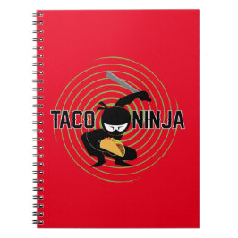 Caderno Espiral Design Taco Ninja - Notebook Fotográfico Espiral