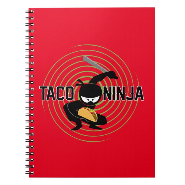 Caderno Espiral Design Taco Ninja - Notebook Fotográfico Espiral (Frente)