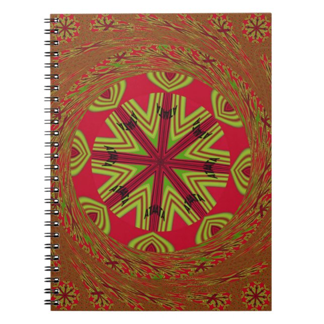 Caderno Espiral Design tradicional africano (Frente)