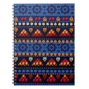 Caderno Espiral Design Tribal: Padrão Multifuncional Sem Olhos.