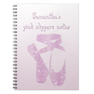 Caderno Espiral deslizadores cor-de-rosa