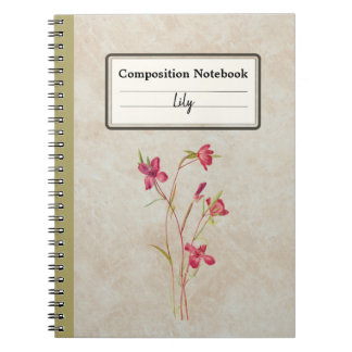 Caderno Espiral Despedida para a Composição Personalizada do Flor