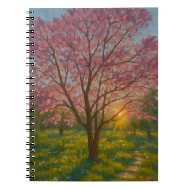 Caderno Espiral Despertar primavera - Paisagem de Árvore em Sangue (Frente)