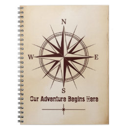 Caderno Espiral Destination Coordinates Compass | Travel Wedding