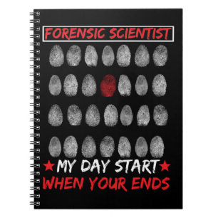 Caderno Espiral Detetive de DNA de impressão digital forense Scie