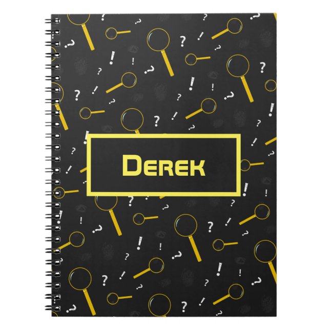 Caderno Espiral Detetive Spy Glass e Fingerprint Divertido (Frente)