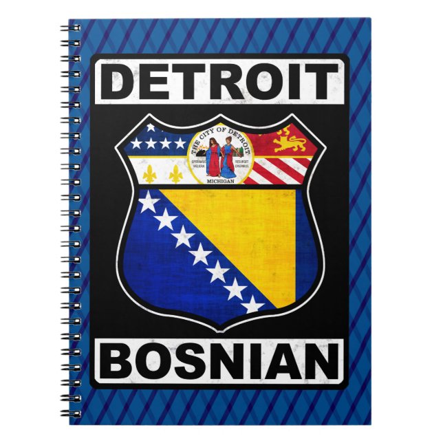 Caderno Espiral Detroit Bosnian American Notepad (Frente)
