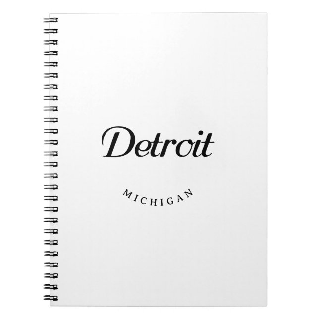 Caderno Espiral Detroit MI (Frente)