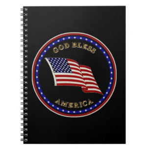 Caderno Espiral Deus abençoe América
