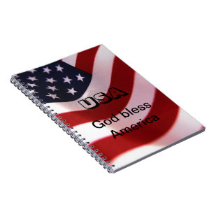 Caderno Espiral Deus abençoe América
