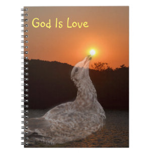 Caderno Espiral Deus é amor sunset