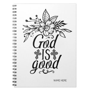 Caderno Espiral Deus é bom