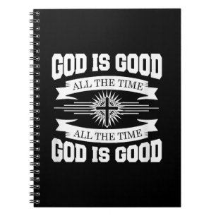 Caderno Espiral Deus é bom o tempo todo - Cristão