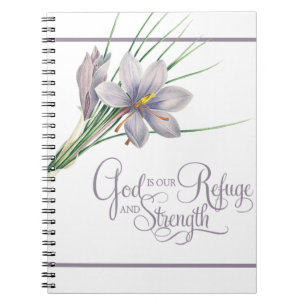 Caderno Espiral Deus é nosso Refúgio e força