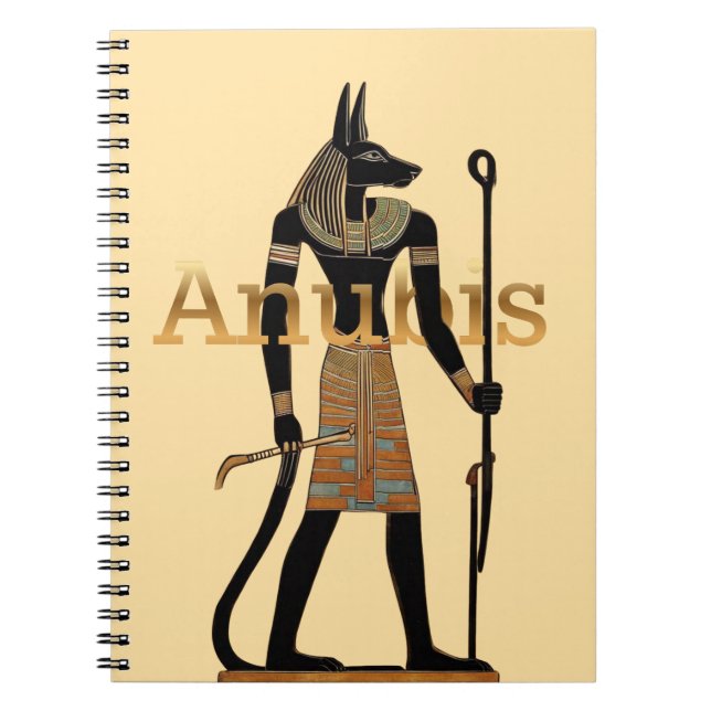 Caderno Espiral Deus Egípcio Antigo Anúbis (Frente)