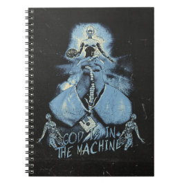 Caderno Espiral Deus está na máquina - Design Techno-Dystopian