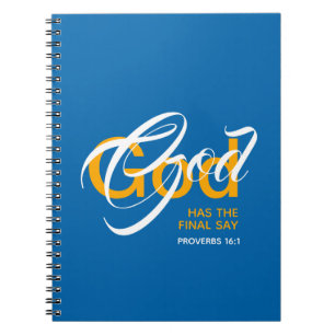 Caderno Espiral DEUS TEM O ÚLTIMO DIZER Blue Scripture