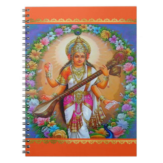 Caderno Espiral Deusa bonita Saraswati