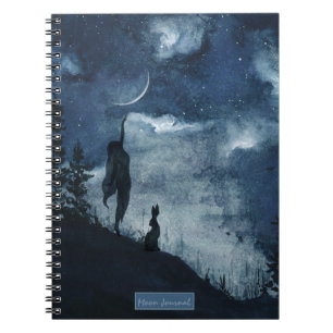 Caderno Espiral Deusa da Lua Moody Blue