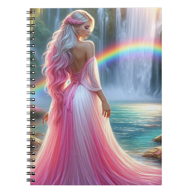 Caderno Espiral Deusa do Arco-Íris Vale (Frente)