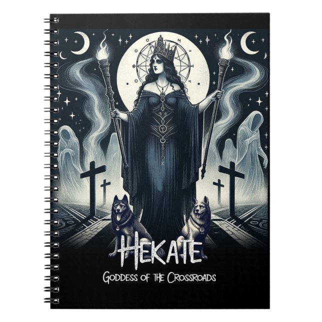 Caderno Espiral Deusa Hekate das Cruzadas Espíritos Fantasmas (Frente)