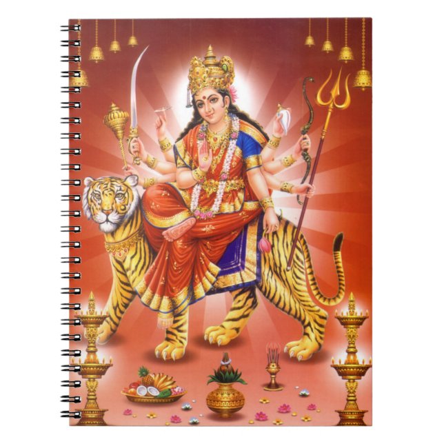 Caderno Espiral Deusa Hindu Durga (Frente)