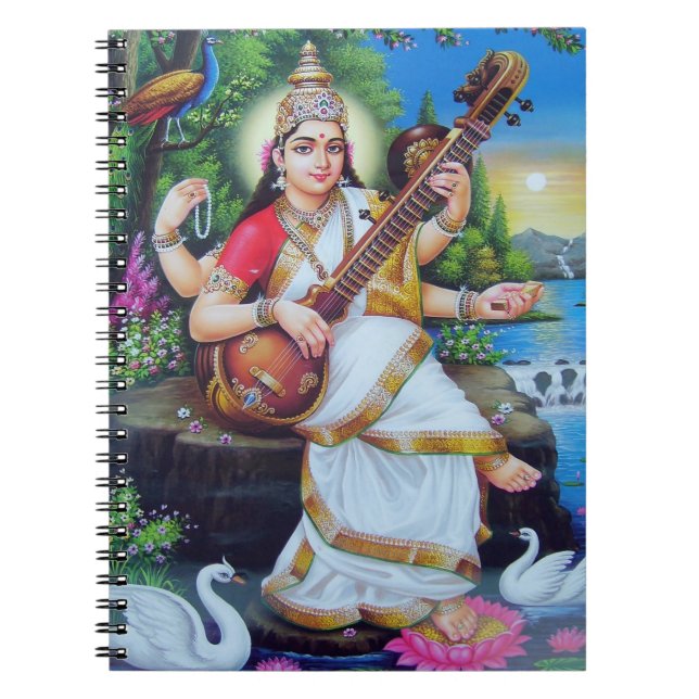 Caderno Espiral Deusa Hindu Saraswati (Frente)