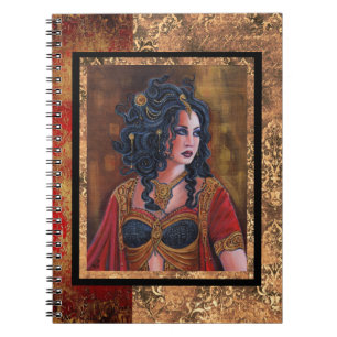 Caderno Espiral Deusa Medusa Cobra por Renee Lavoie
