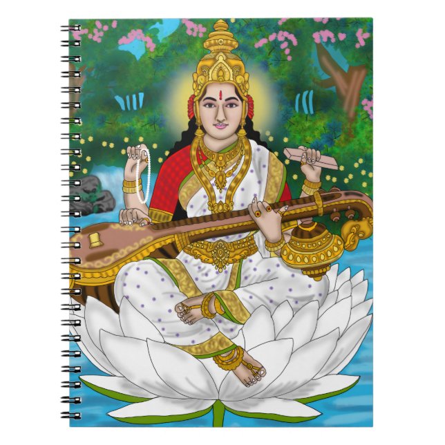Caderno Espiral Deusa Saraswati  (Frente)