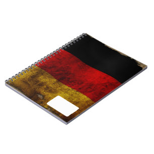 Caderno Espiral Deutsch Flagge - Vintage...