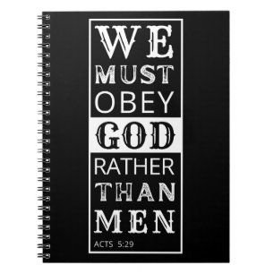 Caderno Espiral devemos obedecer a Deus em vez dos homens