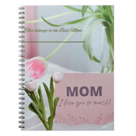Caderno Espiral Dia da Mãe Presente Te Amo Notebook Mãe