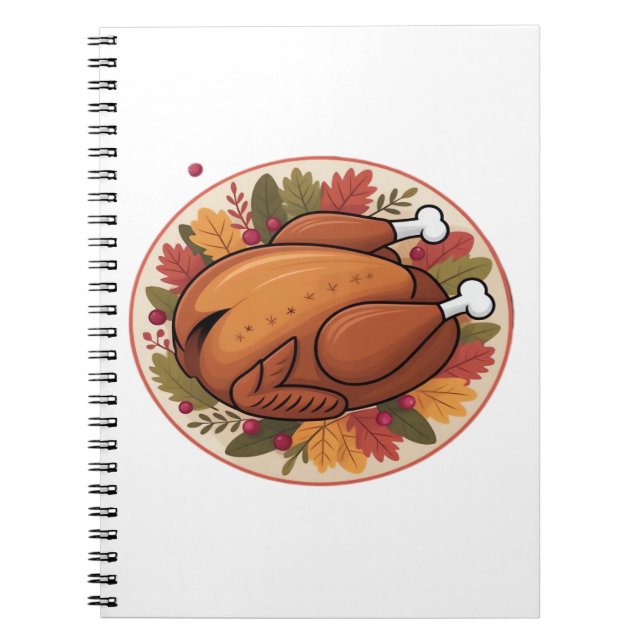 Caderno Espiral Dia de Ação de Graças - Turquia - Banquete Festivo (Frente)