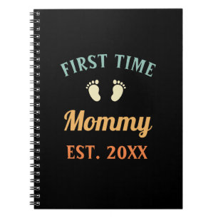 Caderno Espiral Dia de as mães de Motherhood da Primeira Vez da Ma