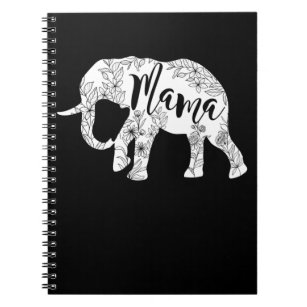 Caderno Espiral Dia de as mães Flower Elephant Mama Cute